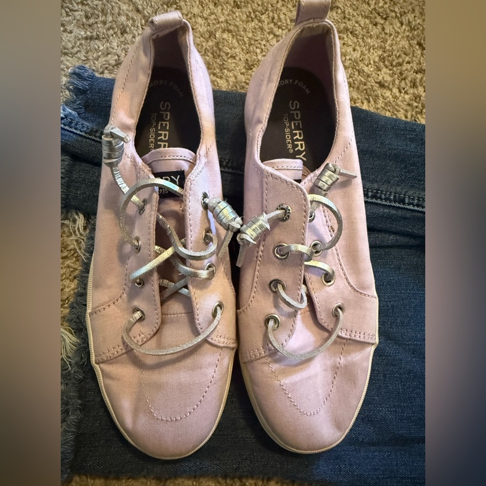 Sperry Lavender Canvas Sneakers